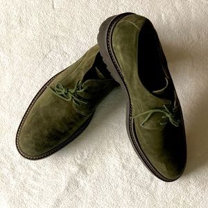 To Boot New York Adam Derrick Suede Green Lug Sole Shoes